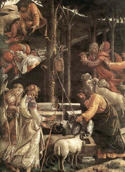 BOTTICELLI, Sandro Scenes from the Life of Moses china oil painting image